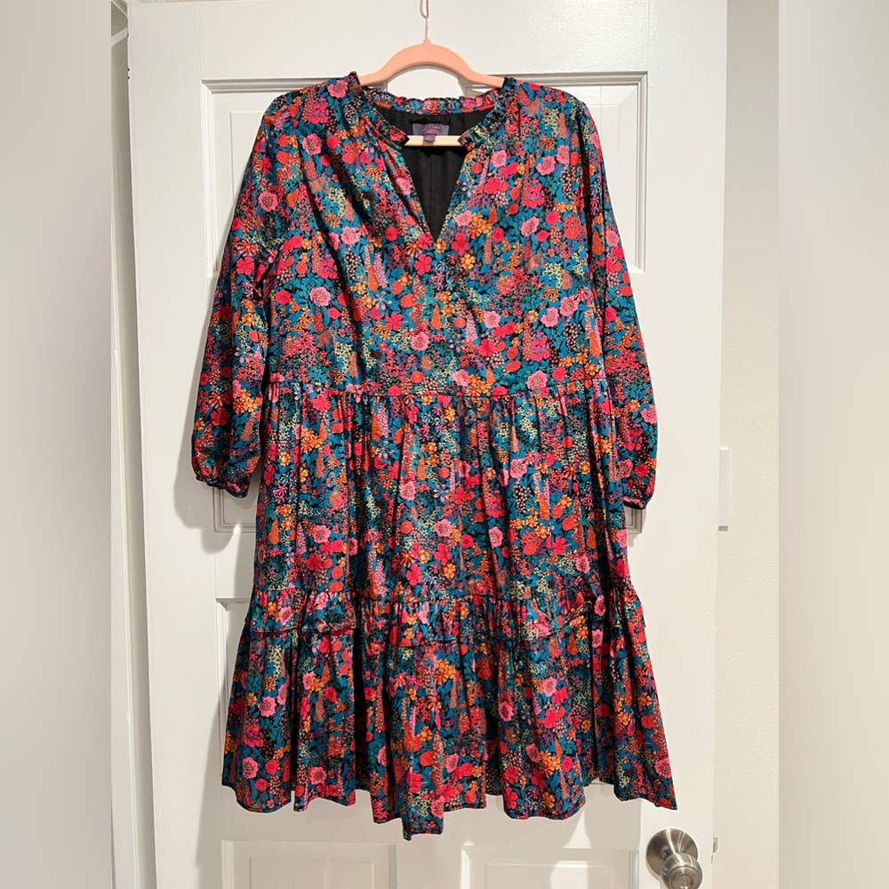 J. Crew Floral Liberty of London puff sleeve mini dress